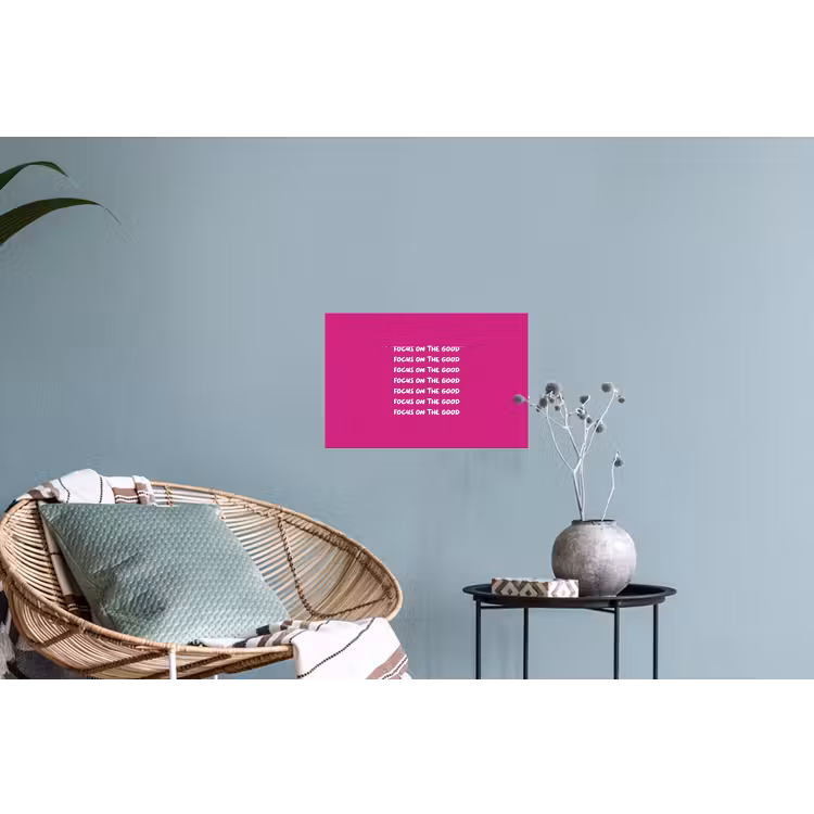 Muursticker - Focus on the good - Roze - wit — 4