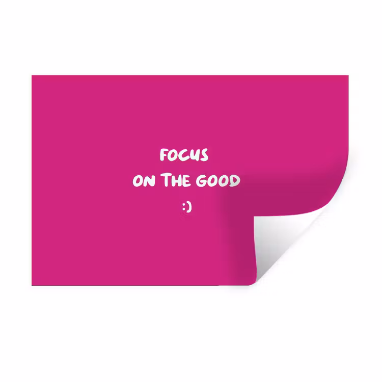 Muursticker - Focus - Smiley - Roze — 1