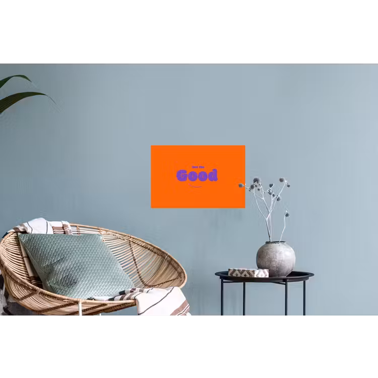 Muursticker - See the good - Paars - Oranje - Smiley — 4