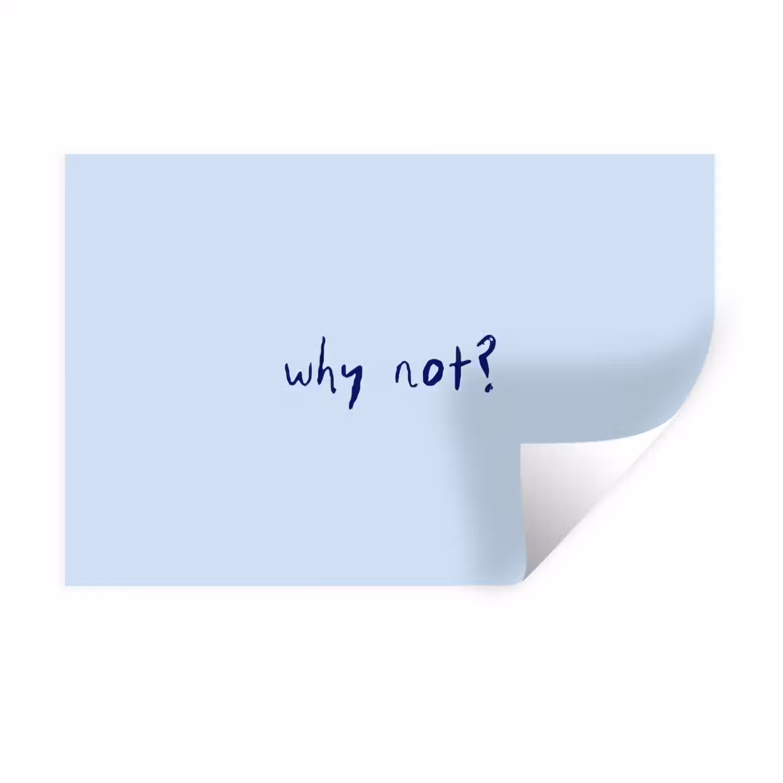 Muursticker - Why not - Blauw - Donker blauw - Quote — 1