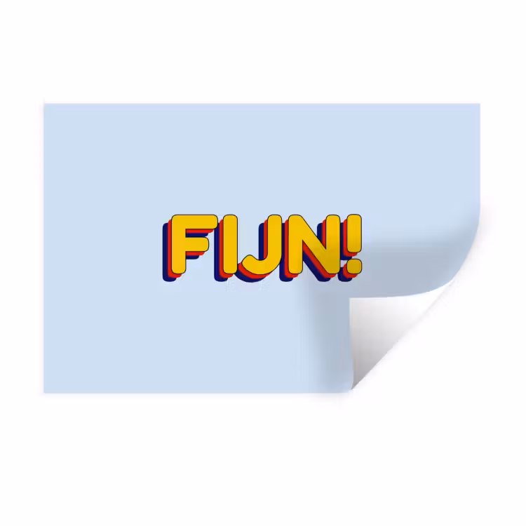 Muursticker - Fijn - Geel - Oranje — 1