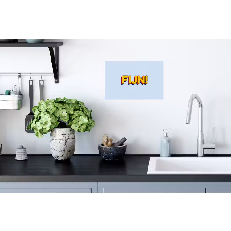 Muursticker - Fijn - Geel - Oranje — 2