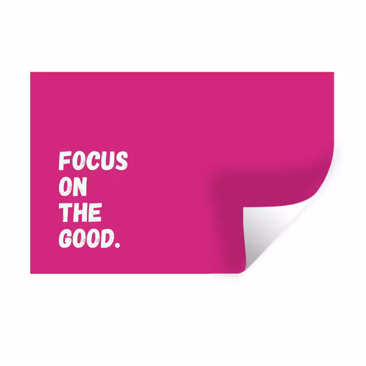 Muursticker - Focus on the good - Roze - Simple — 1