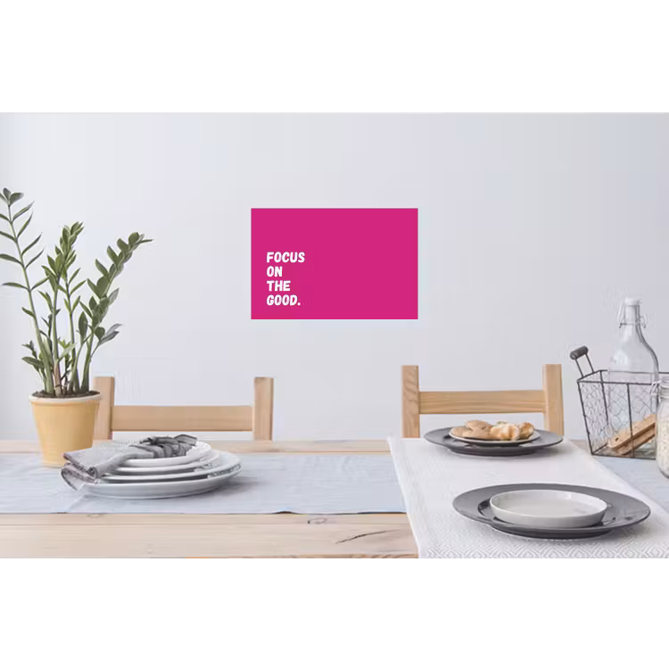 Muursticker - Focus on the good - Roze - Simple — 3