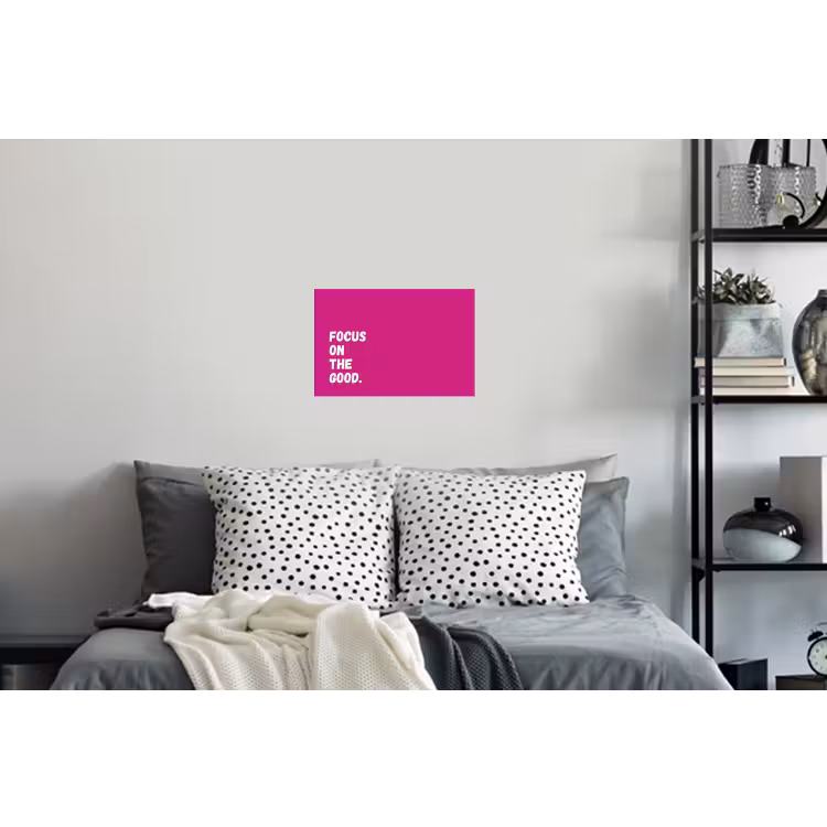 Muursticker - Focus on the good - Roze - Simple — 5