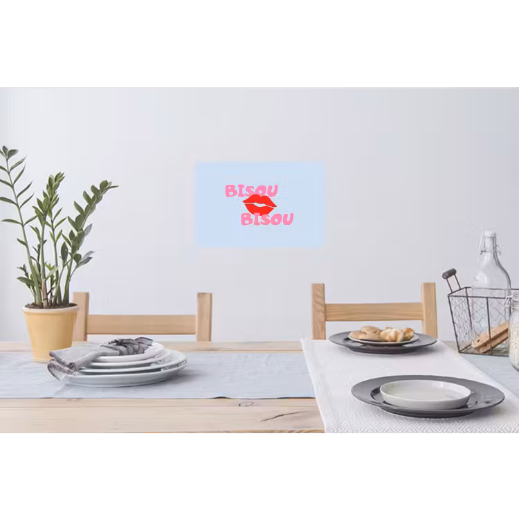 Muursticker - Lippen - Bisou - Blauw — 3