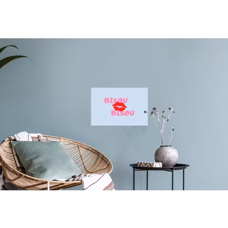 Muursticker - Lippen - Bisou - Blauw — 4