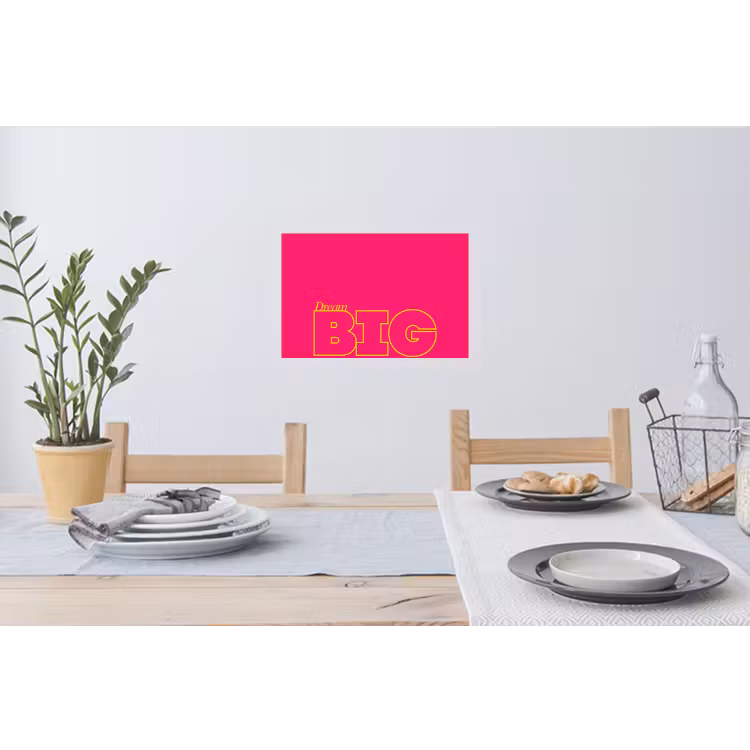 Muursticker - Minimalistisch - Roze - Dream big - Grafisch — 3
