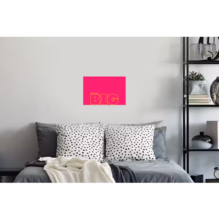 Muursticker - Minimalistisch - Roze - Dream big - Grafisch — 5
