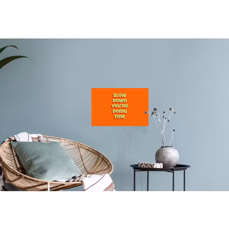 Muursticker - Slow down you're doing fine - Oranje - Simple — 4