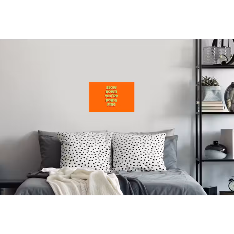 Muursticker - Slow down you're doing fine - Oranje - Simple — 5