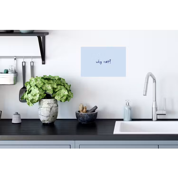 Muursticker - Why not - Blauw - Donker blauw - Quote — 2