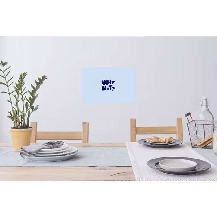 Muursticker - Why not - Blauw - Licht blauw - Quote — 3