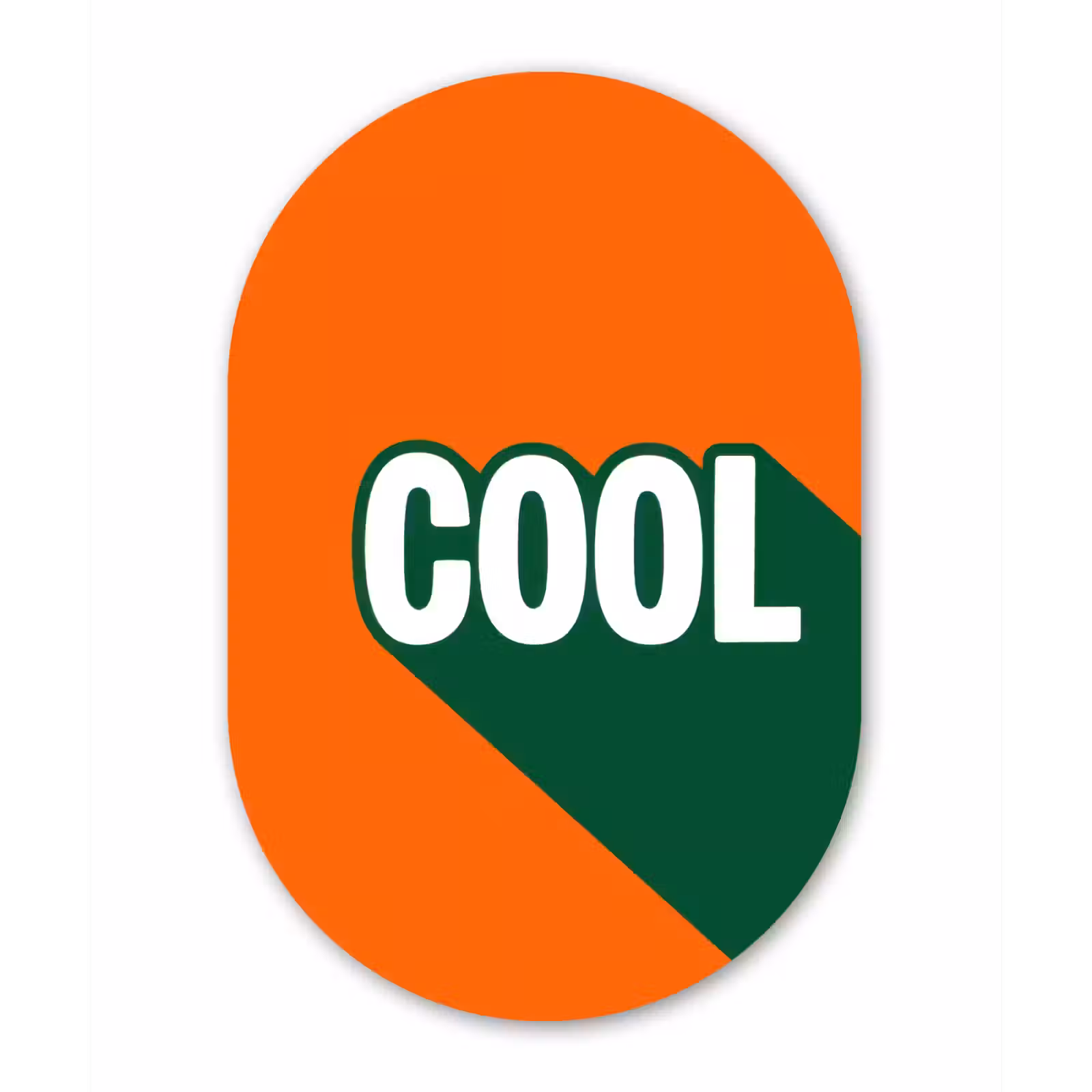 Muurovaal - Glas - Cool - Oranje - Groen — 1