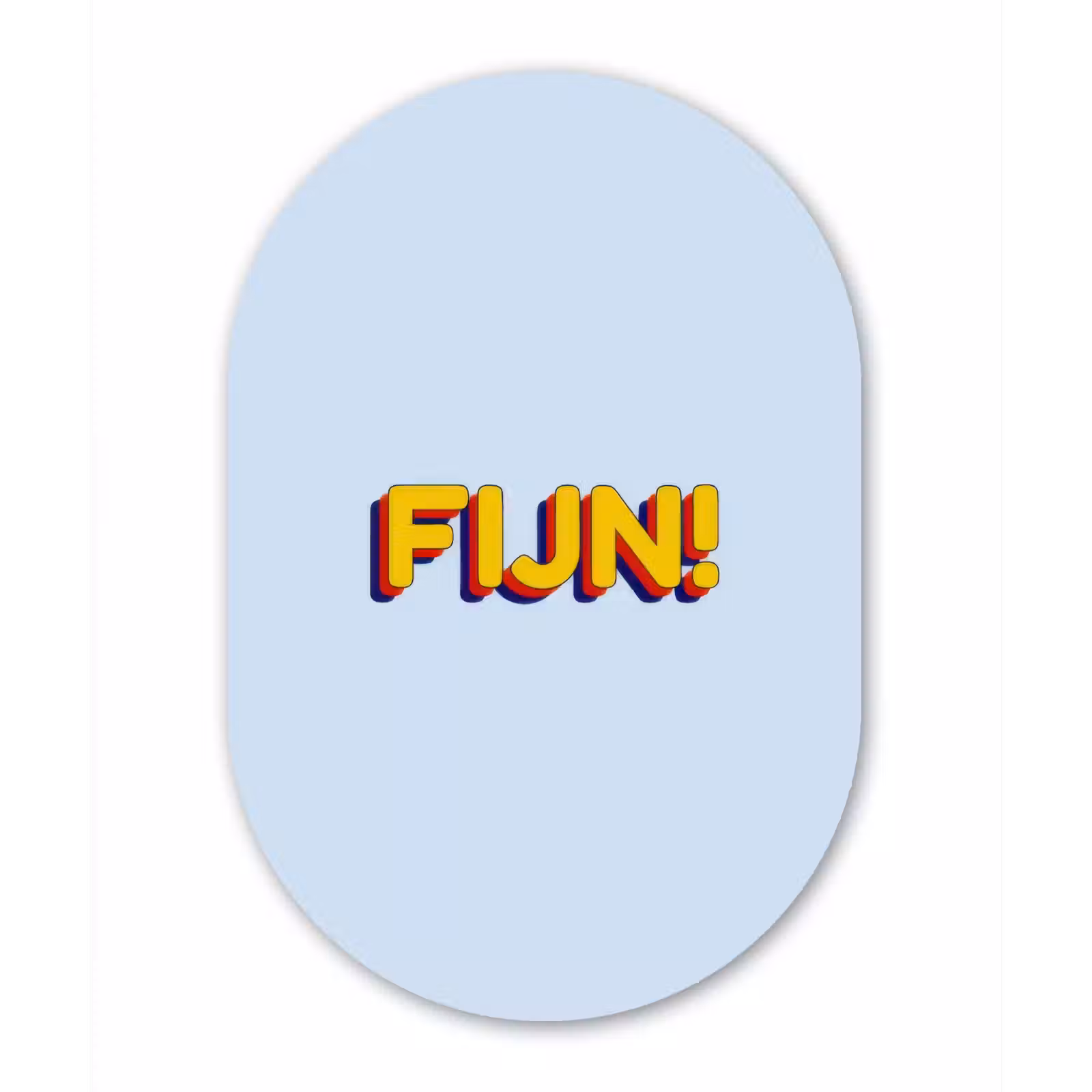 Muurovaal - Glas - Fijn - Geel - Oranje — 1