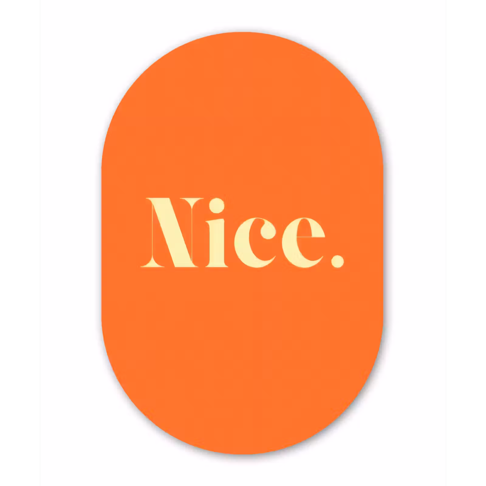 Muurovaal - Glas - Oranje - Gebroken wit - Nice — 1