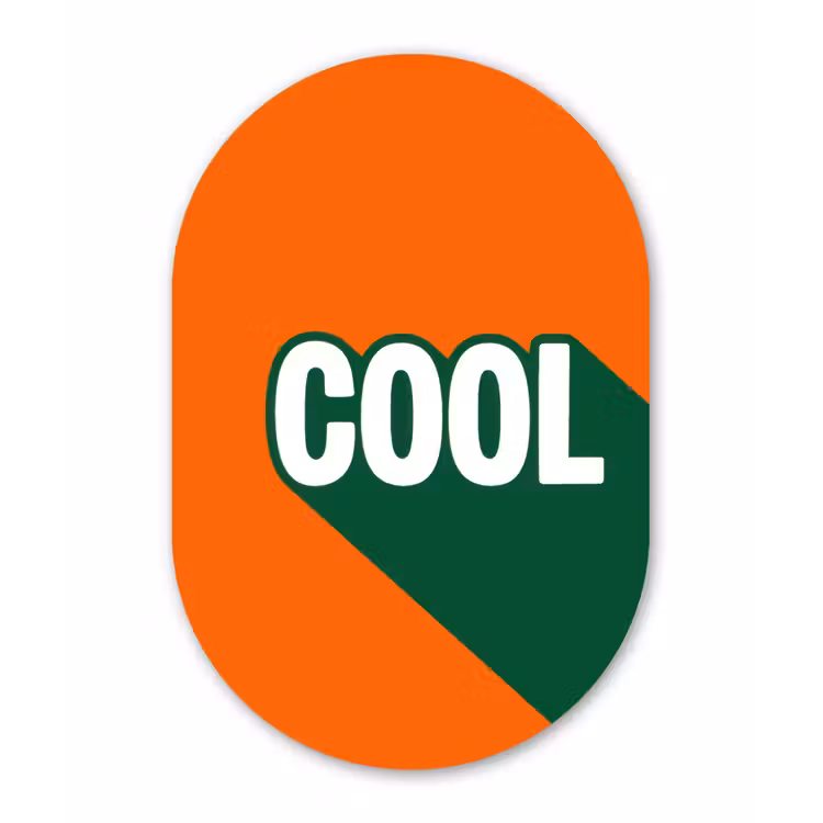 Muurovaal - Glas - Cool - Oranje - Groen — 1
