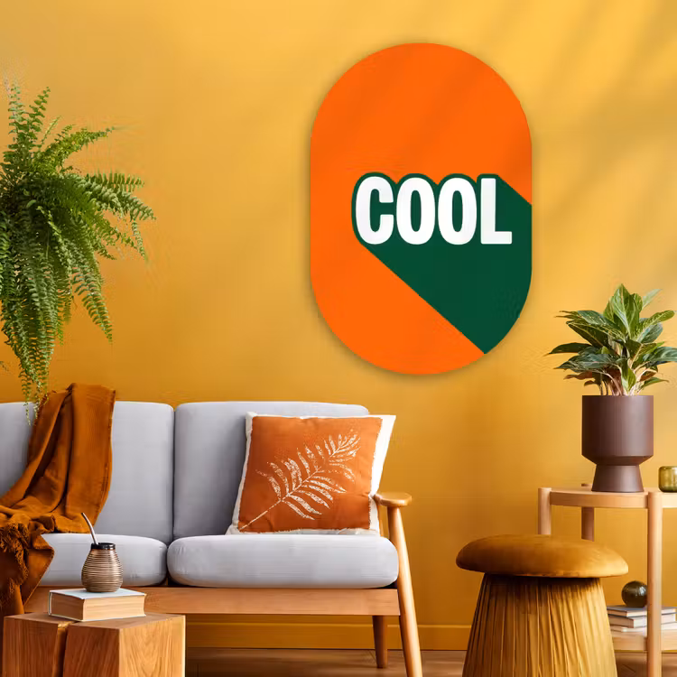 Muurovaal - Glas - Cool - Oranje - Groen — 3