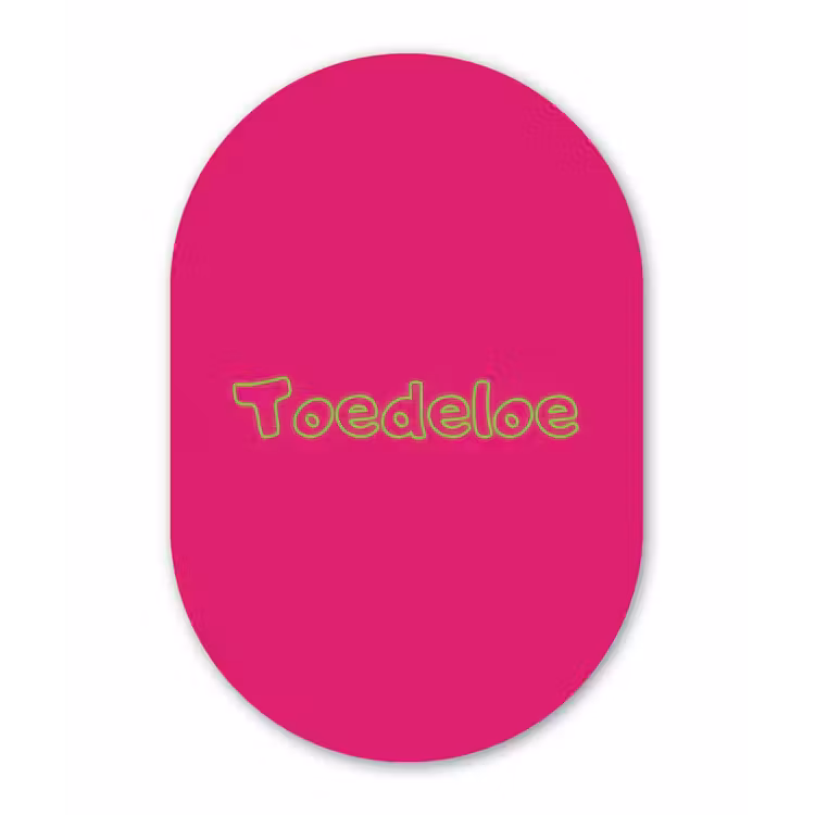 Muurovaal - Kunststof - Toedeloe - Groen - Roze — 3