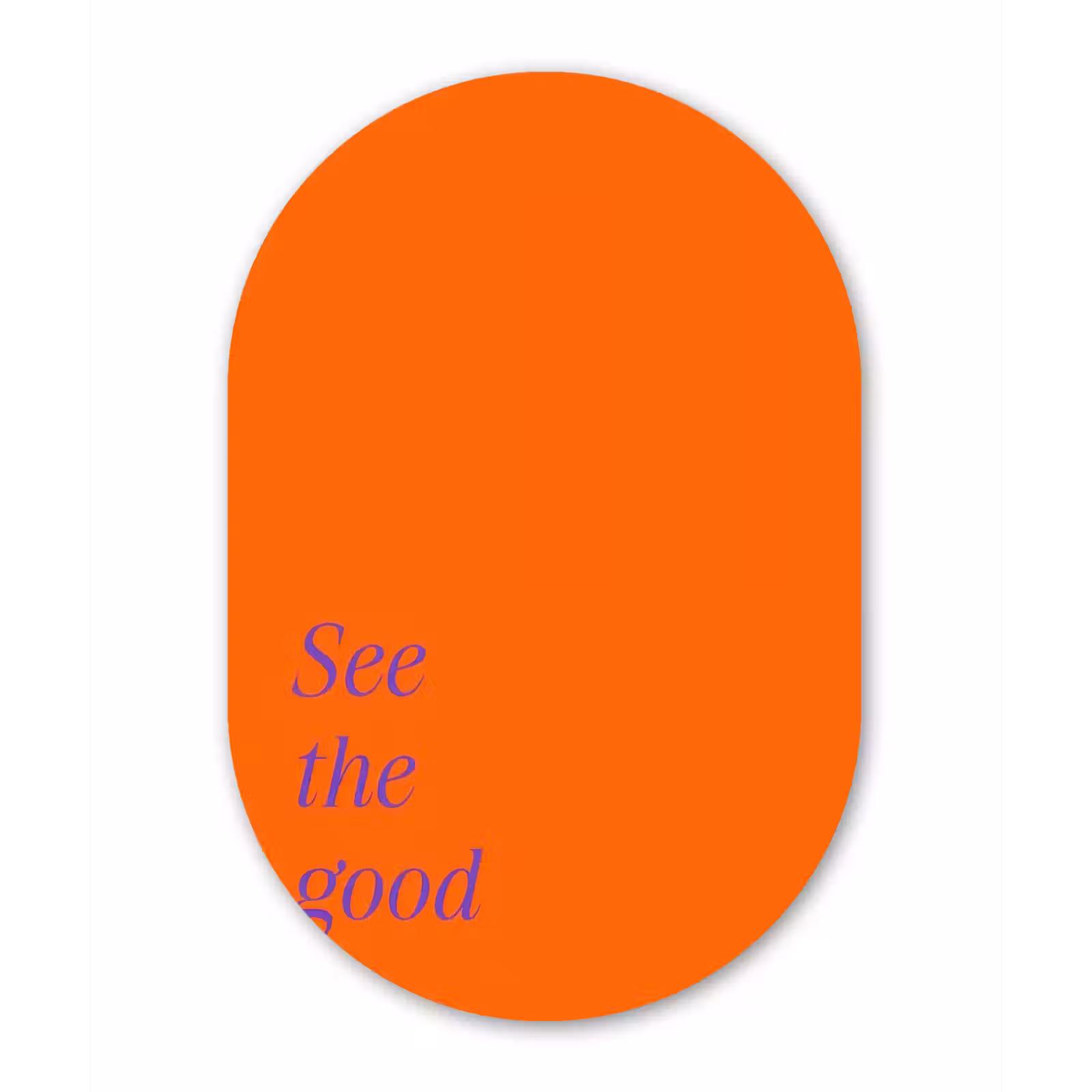 Muurovaal - Glas - See te good - Paars - Oranje — 1