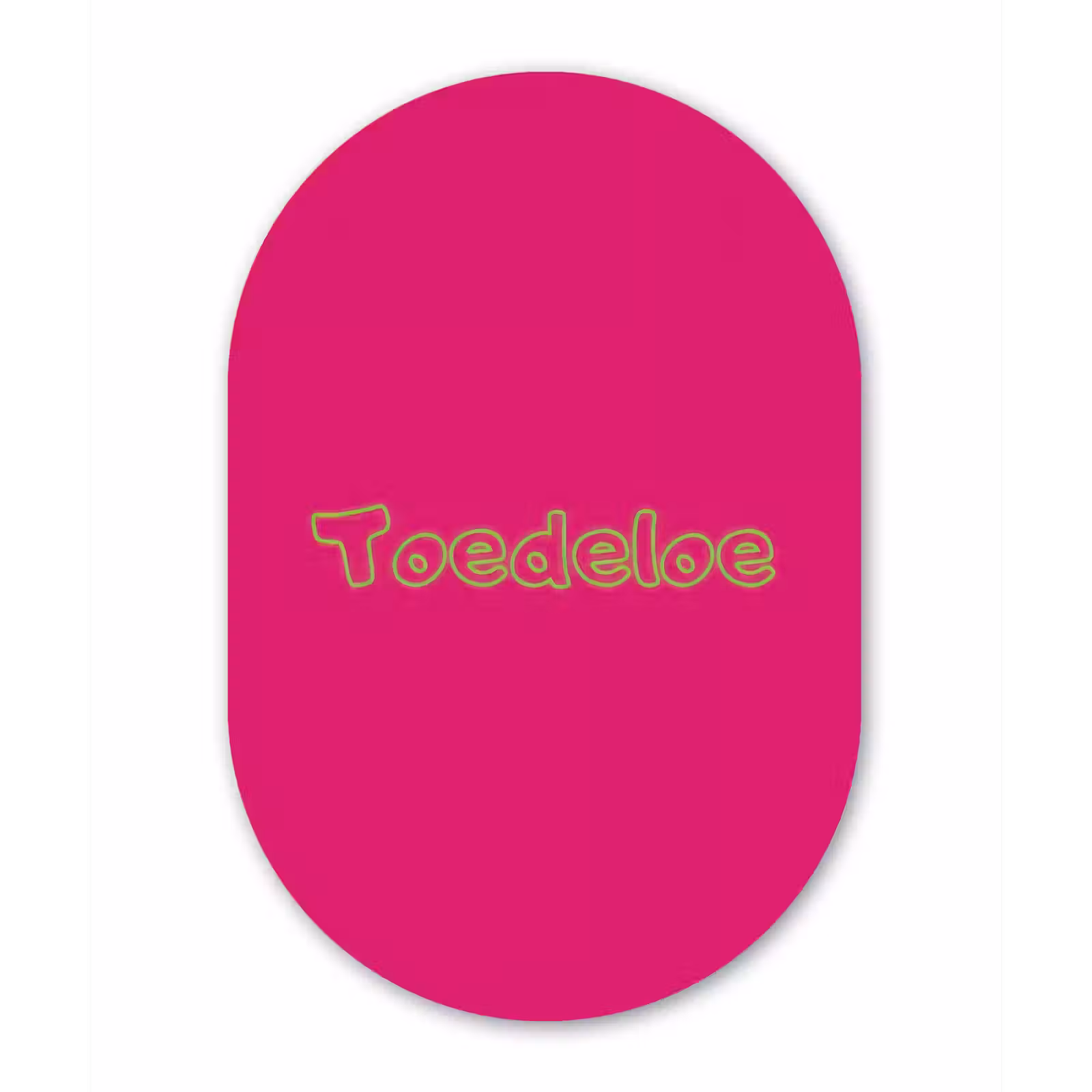 Muurovaal - Glas - Toedeloe - Groen - Roze — 1