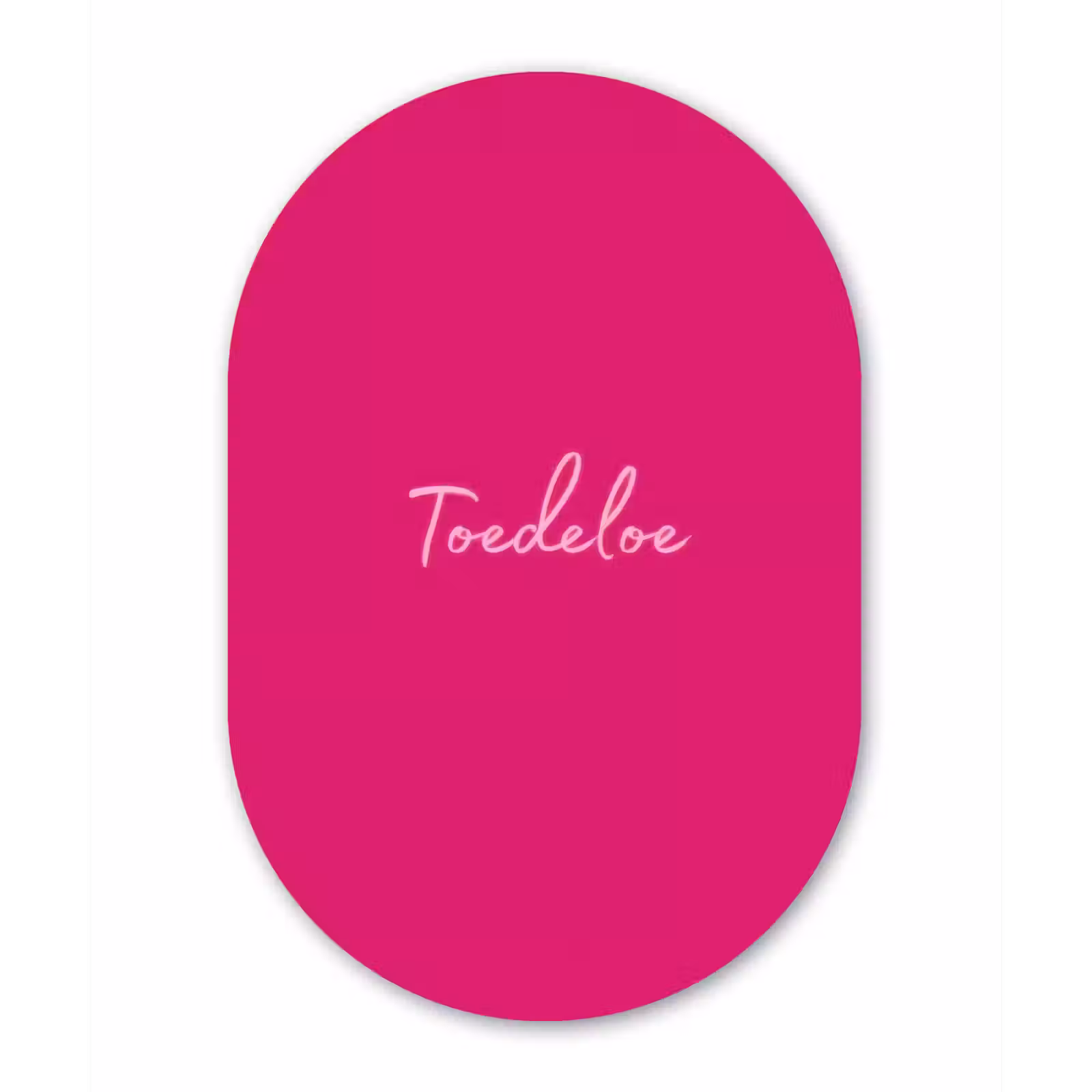 Muurovaal - Glas - Toedeloe - Roze — 1