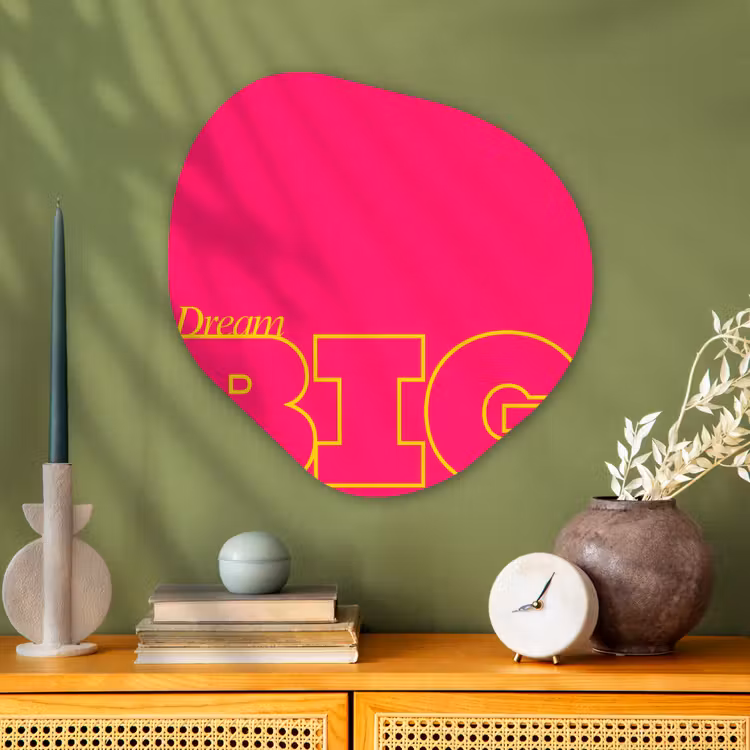 Organisch schilderij - Glas - Minimalistisch - Roze - Dream big - Grafisch — 2