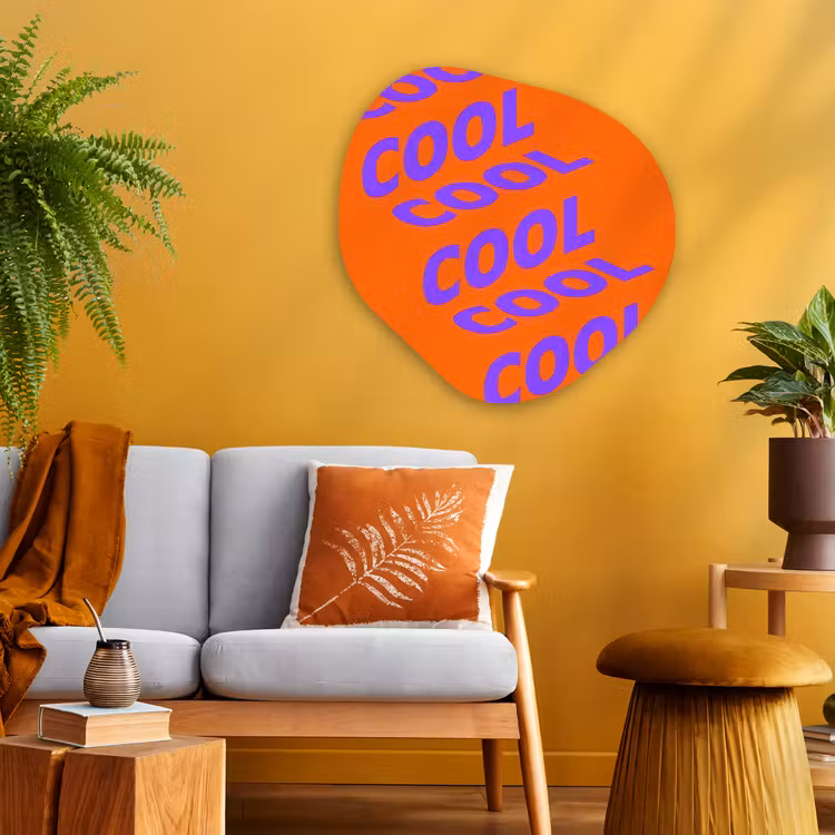 Organisch schilderij - Glas - Cool - Paars - Oranje — 3