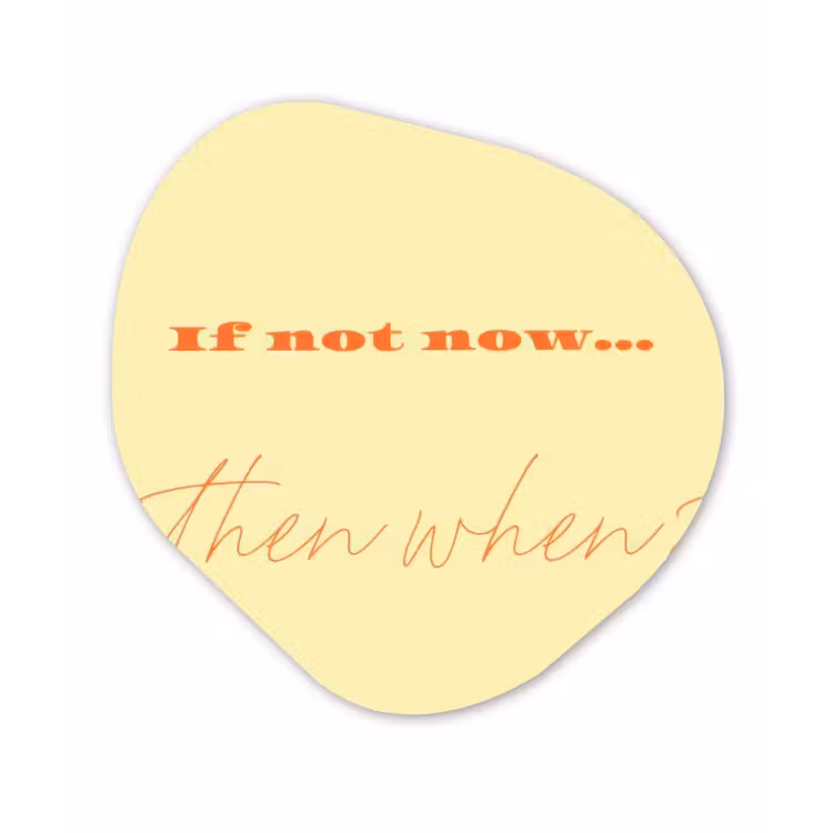 Organisch schilderij - Glas - Geel - Oranje - if not now then when — 1