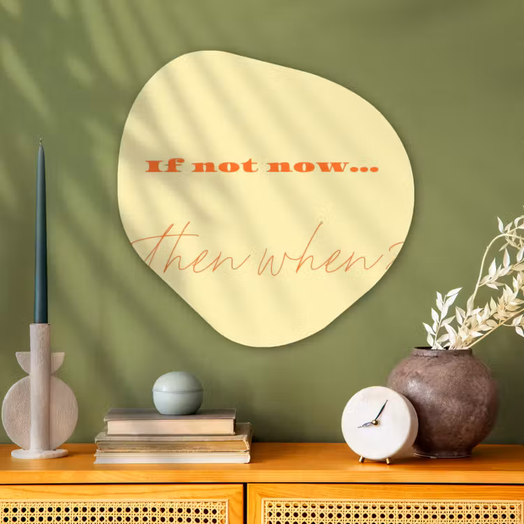 Organisch schilderij - Glas - Geel - Oranje - if not now then when — 2