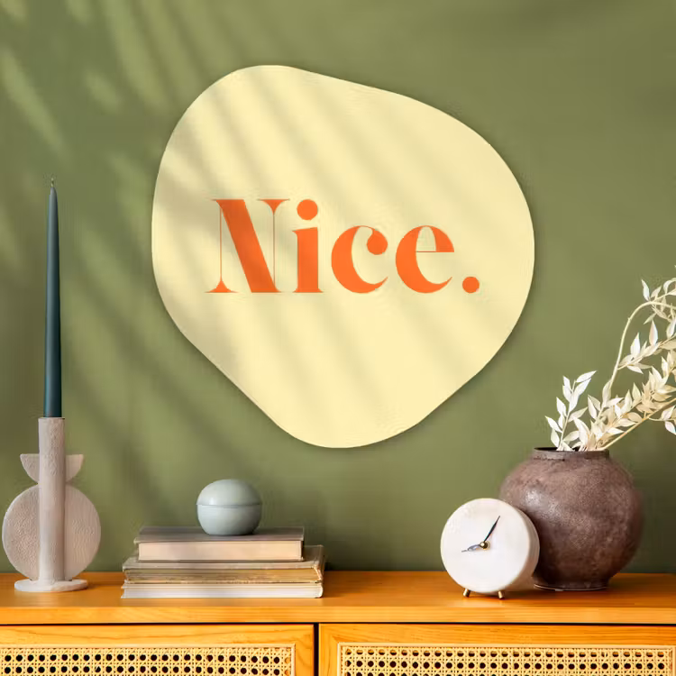 Organisch schilderij - Glas - Nice - Oranje - Geel - Minimalistisch — 2