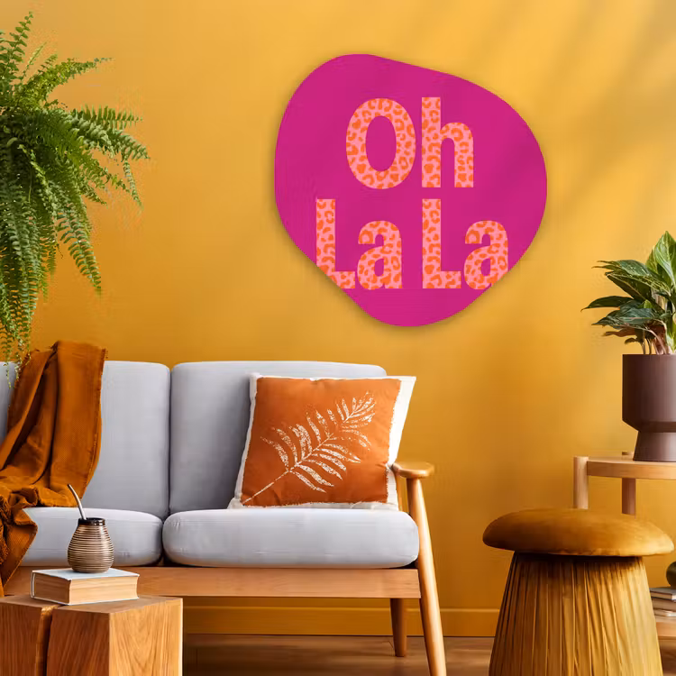 Organisch schilderij - Glas - Oh la la - Luipaardprint - Roze — 3