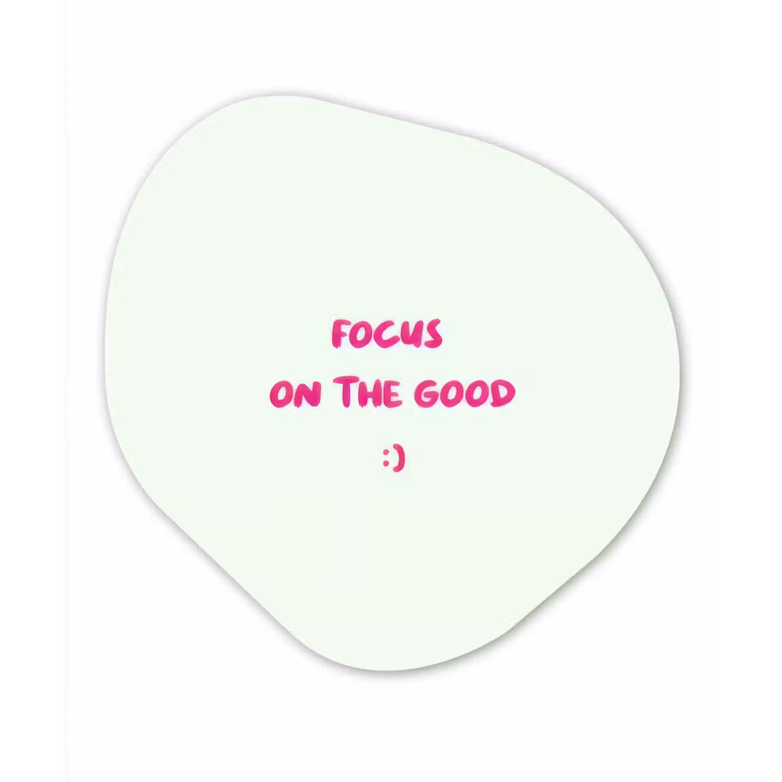 Organisch schilderij - Glas - Focus - Beige - Roze - Smiley — 1