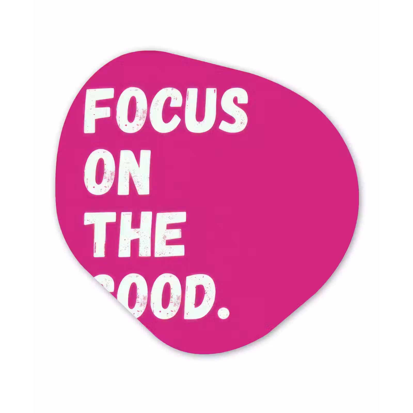 Organisch schilderij - Glas - Focus on the good - Roze - Simple — 1
