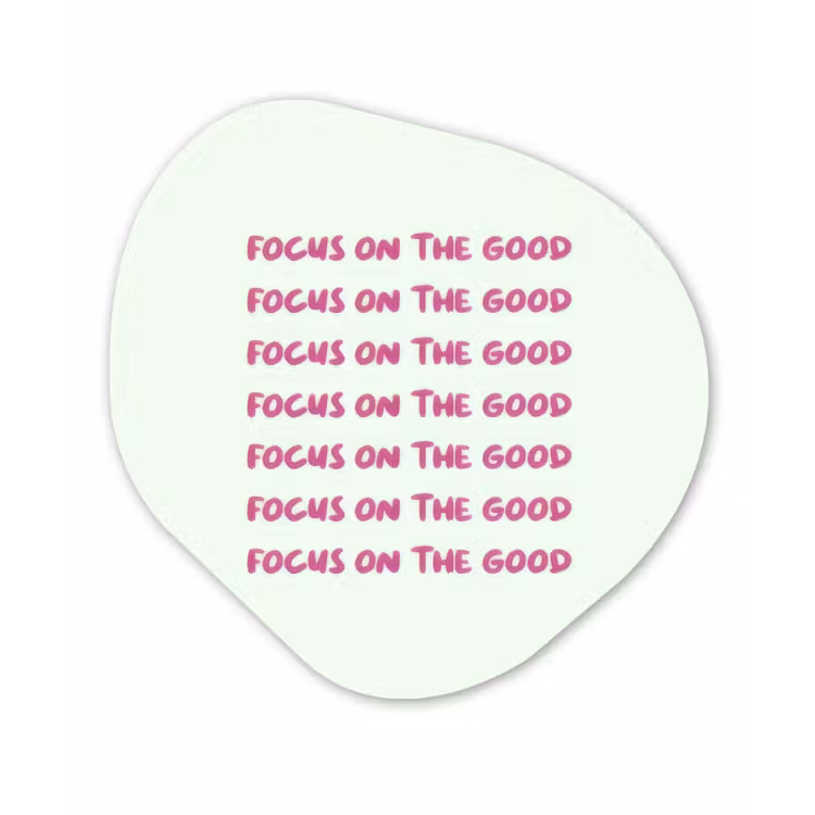 Organisch schilderij - Glas - Focus on the good - Roze — 1