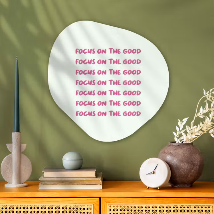 Organisch schilderij - Glas - Focus on the good - Roze — 2