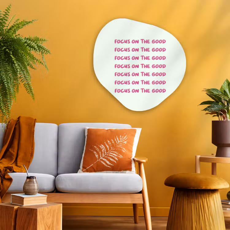 Organisch schilderij - Glas - Focus on the good - Roze — 3