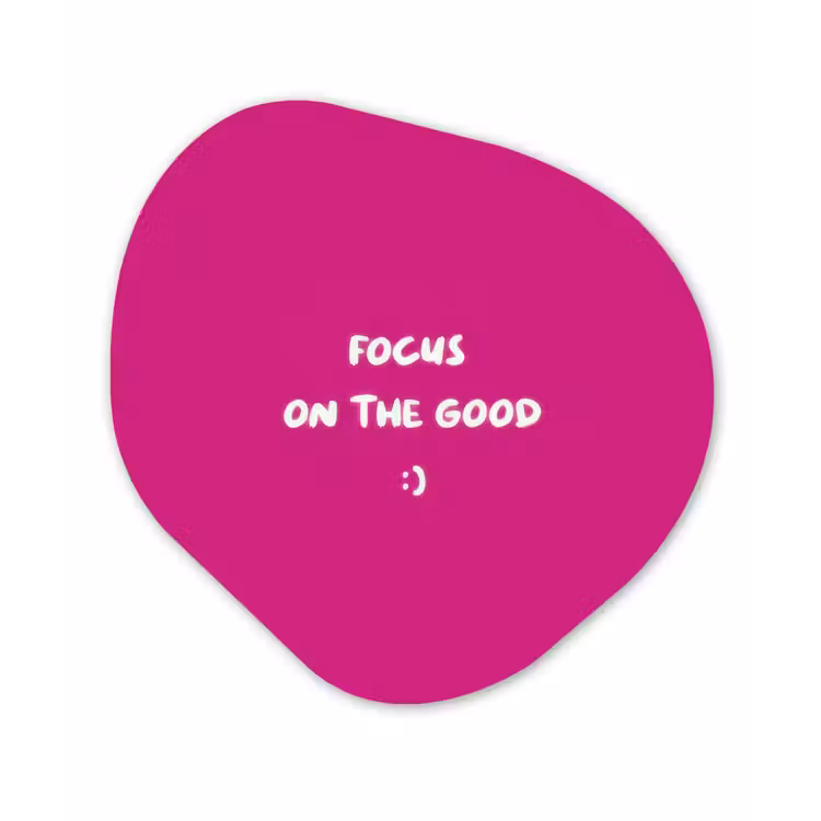 Organisch schilderij - Glas - Focus - Smiley - Roze — 1