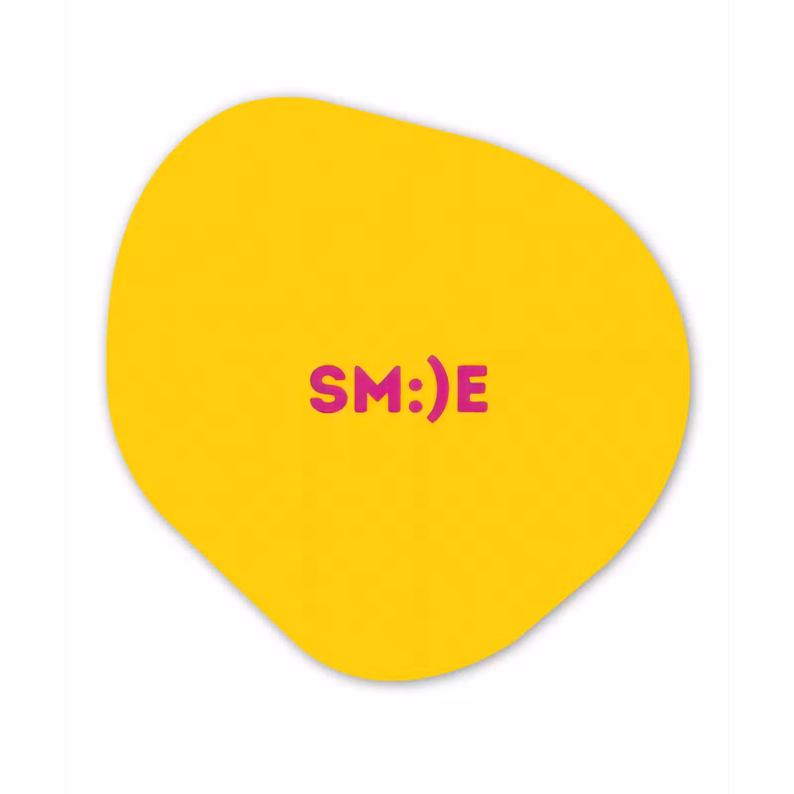 Organisch schilderij - Glas - Smile - Roze - Geel — 1