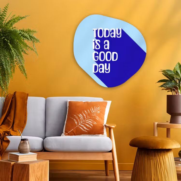 Organisch schilderij - Glas - Today is a good day - Blauw - Schaduw — 3