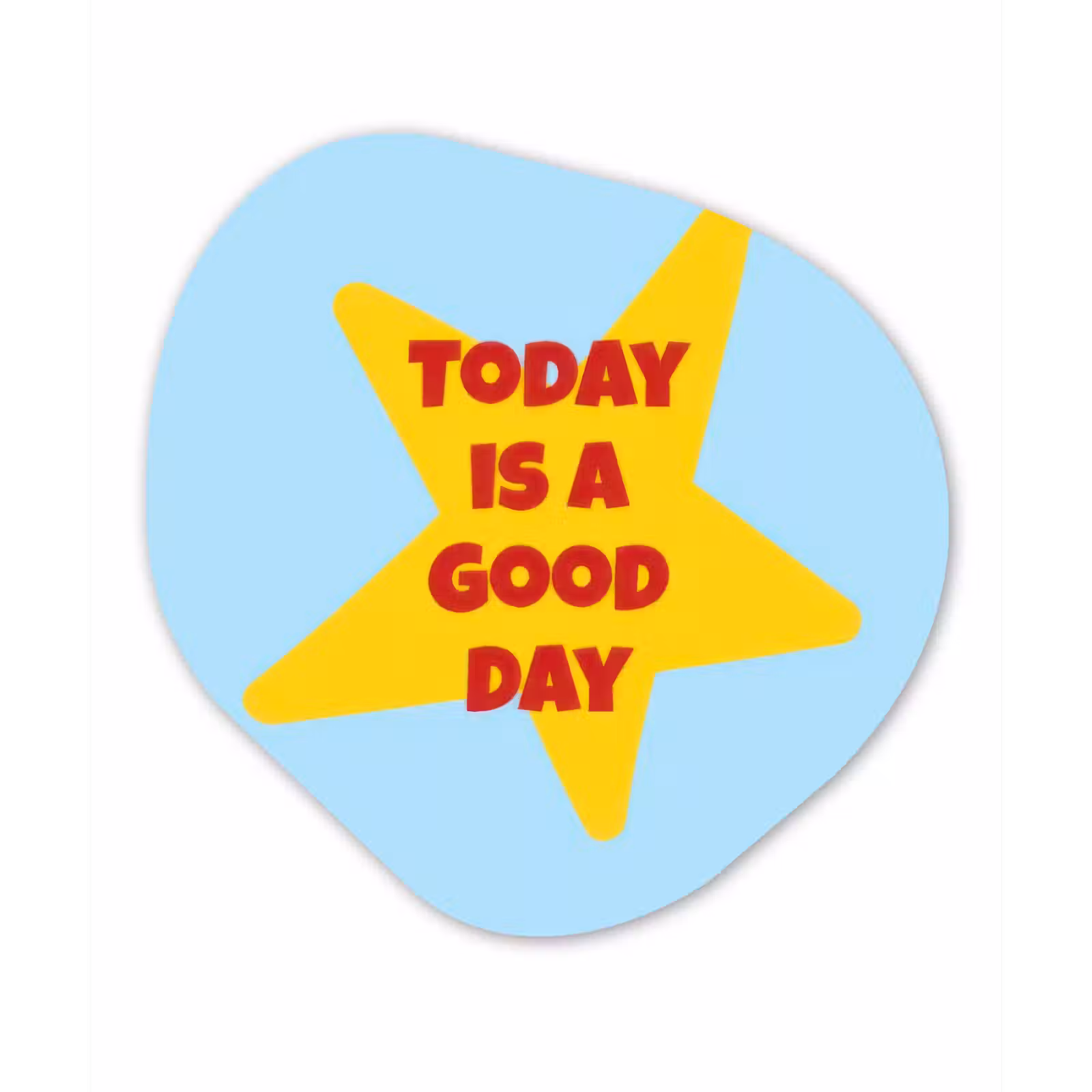 Organische schilderij - Aluminium - Ster - Today is a good day - Blauw — 1