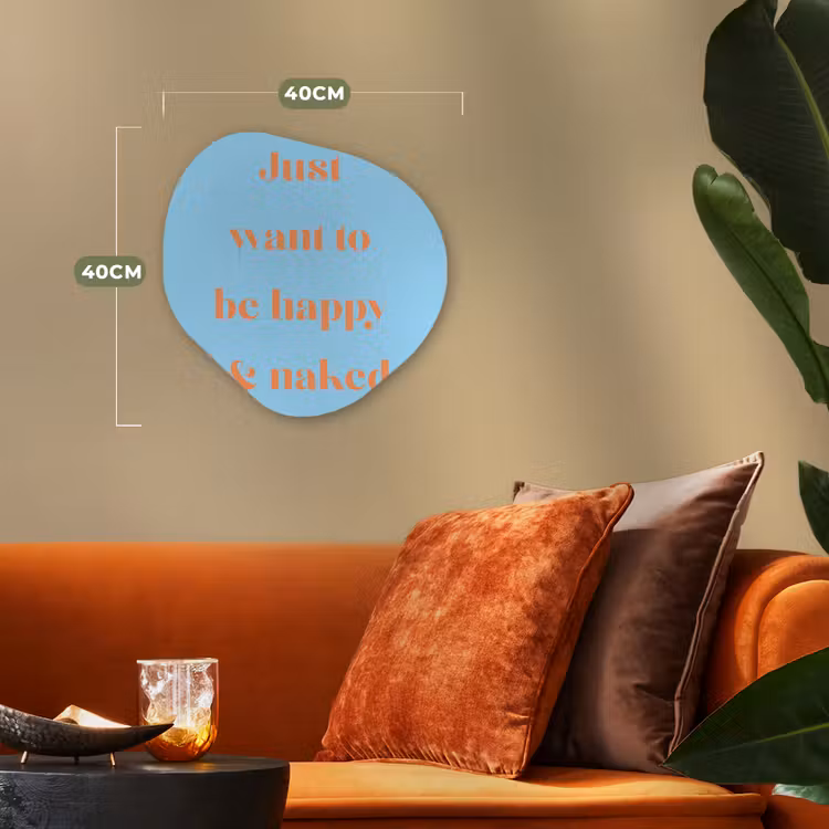 Organisch schilderij - Forex - Blauw - Oranje - Just want to be happy & naked — 4