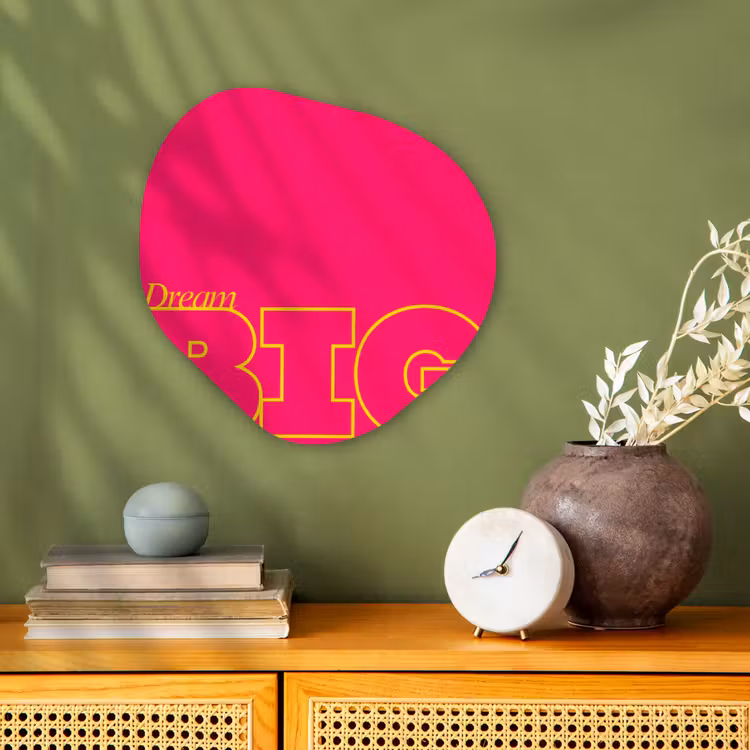 Organisch schilderij - Forex - Minimalistisch - Roze - Dream big - Grafisch — 2