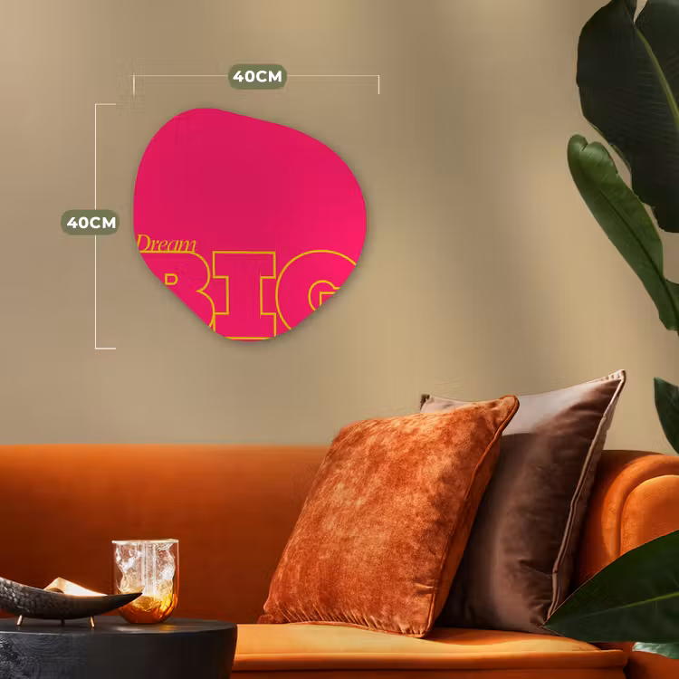 Organisch schilderij - Forex - Minimalistisch - Roze - Dream big - Grafisch — 4