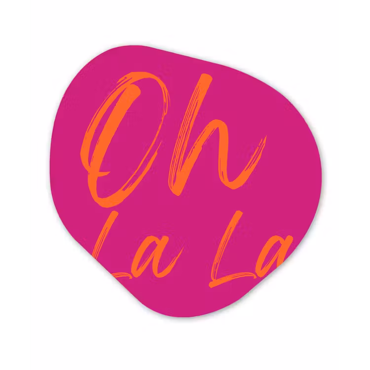 Organisch schilderij - Forex - Oh la la - Oranje - Roze — 1