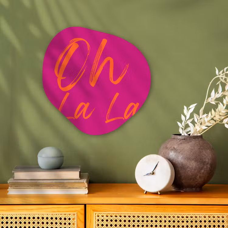 Organisch schilderij - Forex - Oh la la - Oranje - Roze — 2