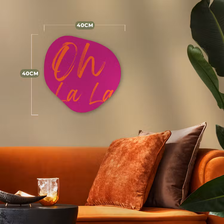 Organisch schilderij - Forex - Oh la la - Oranje - Roze — 4