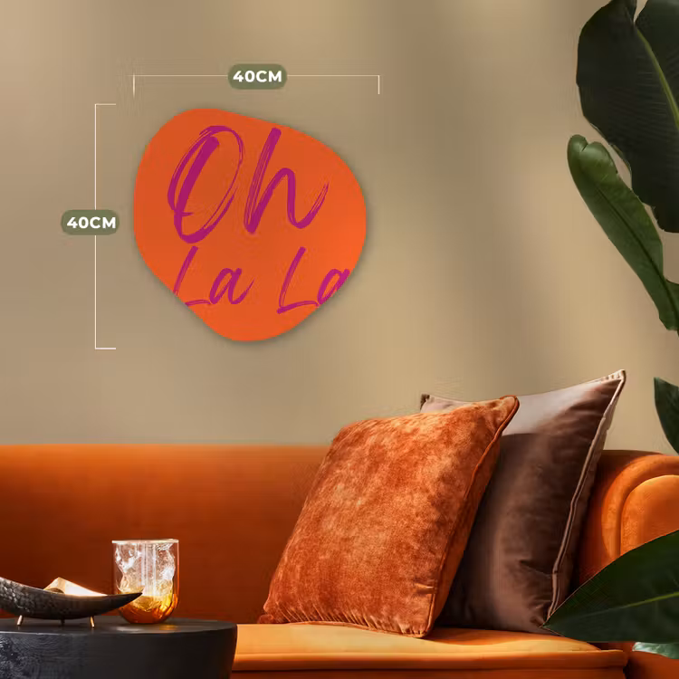 Organisch schilderij - Forex - Oh la la - Oranje - Roze - Grafisch — 4