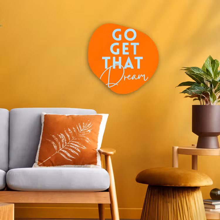 Organisch schilderij - Forex - Oranje - Blauw - Go get that dream — 3