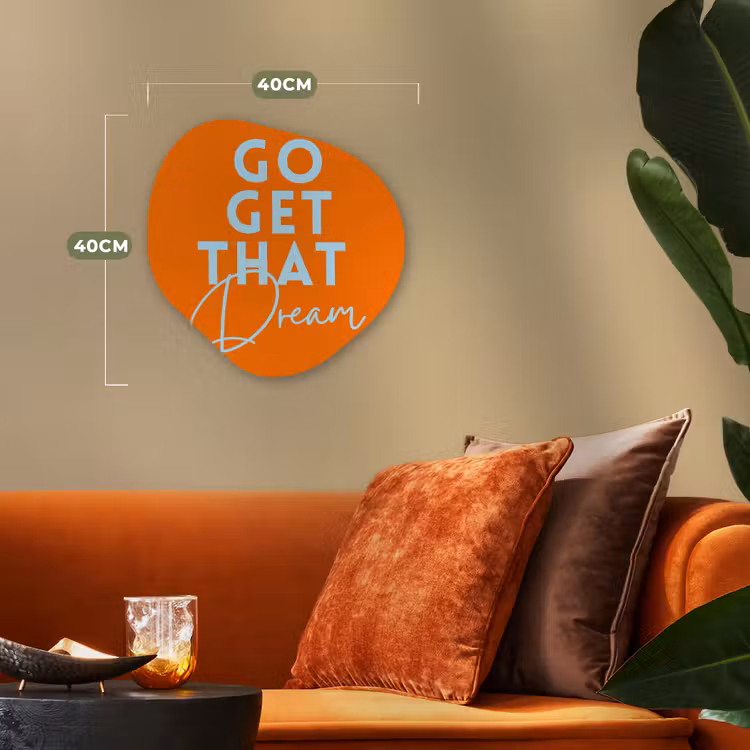 Organisch schilderij - Forex - Oranje - Blauw - Go get that dream — 4